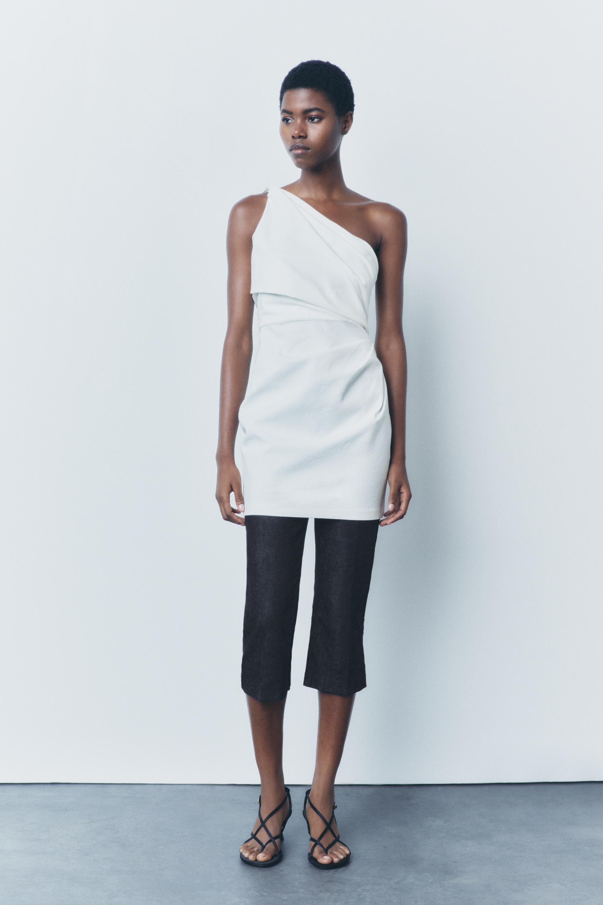 DRAPED ASYMMETRIC DRESS ZW COLLECTION Product Image