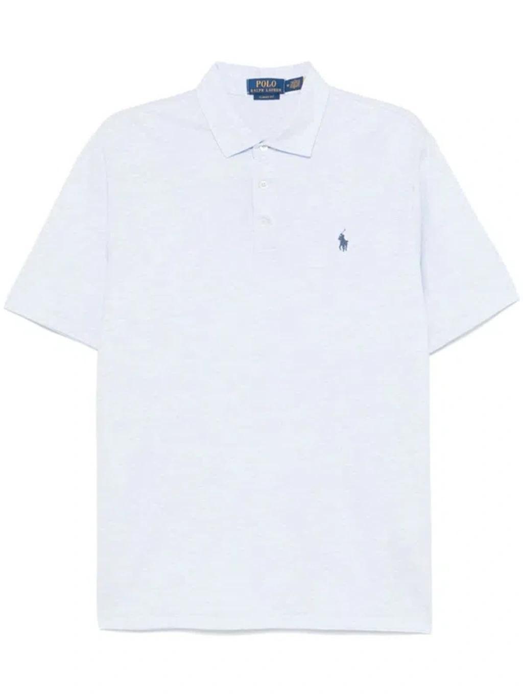 Polo Pony-embroidered Polo Shirt In 蓝色 Product Image