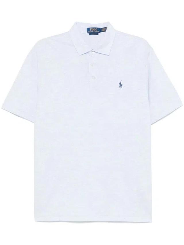 Polo Pony-embroidered Polo Shirt In 蓝色 Product Image