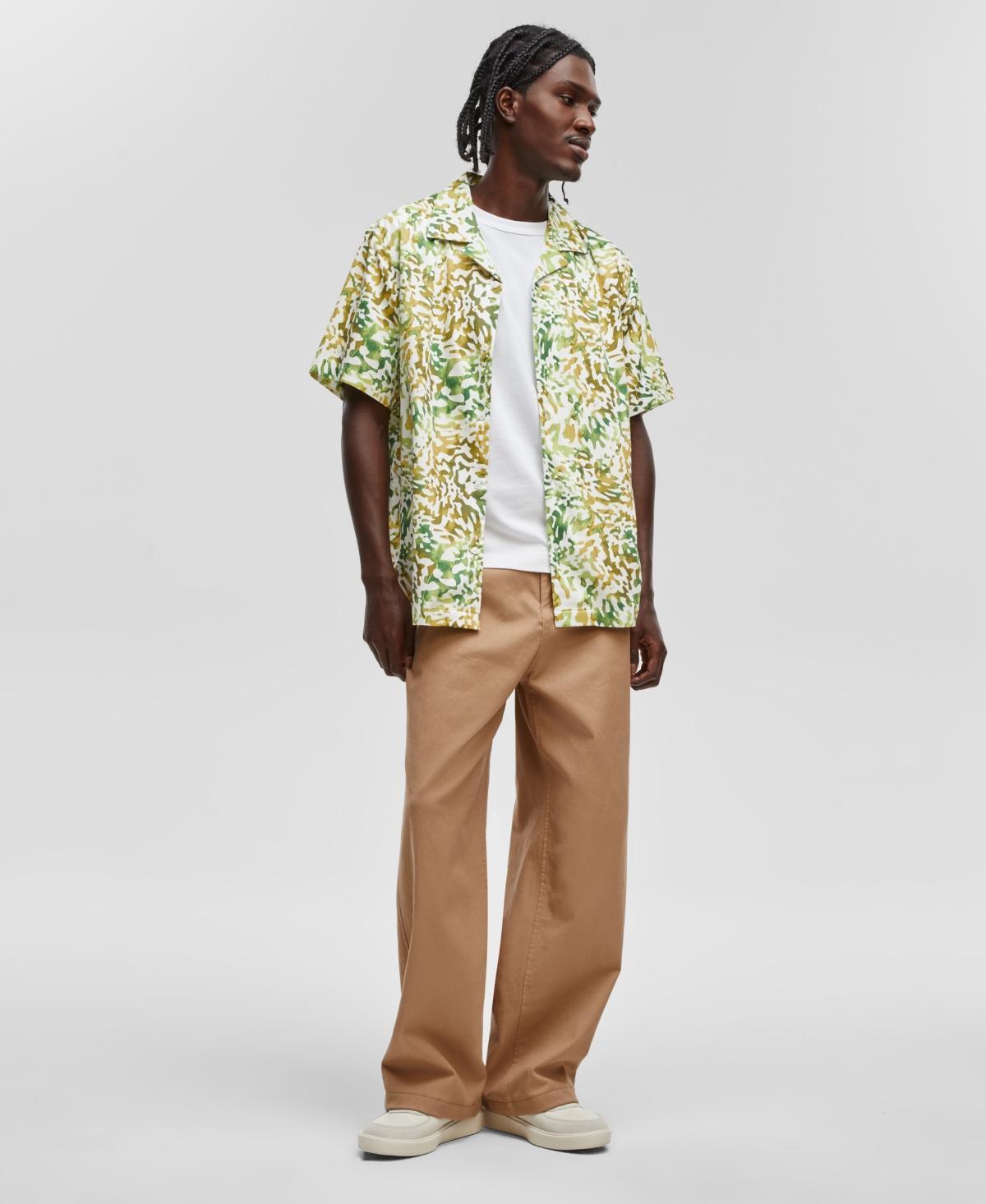 Mode of One Mens Relaxed-Fit Printed Button-Down Camp Shirt, Created for Macys Product Image