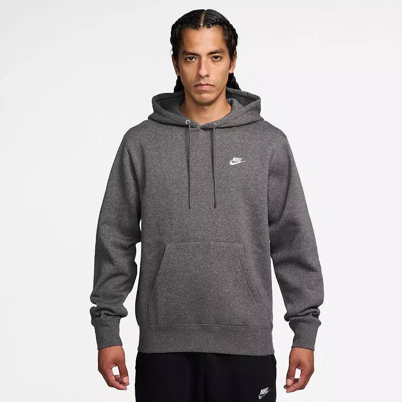 Nike Club Fleece hoodie in gray heather Product Image