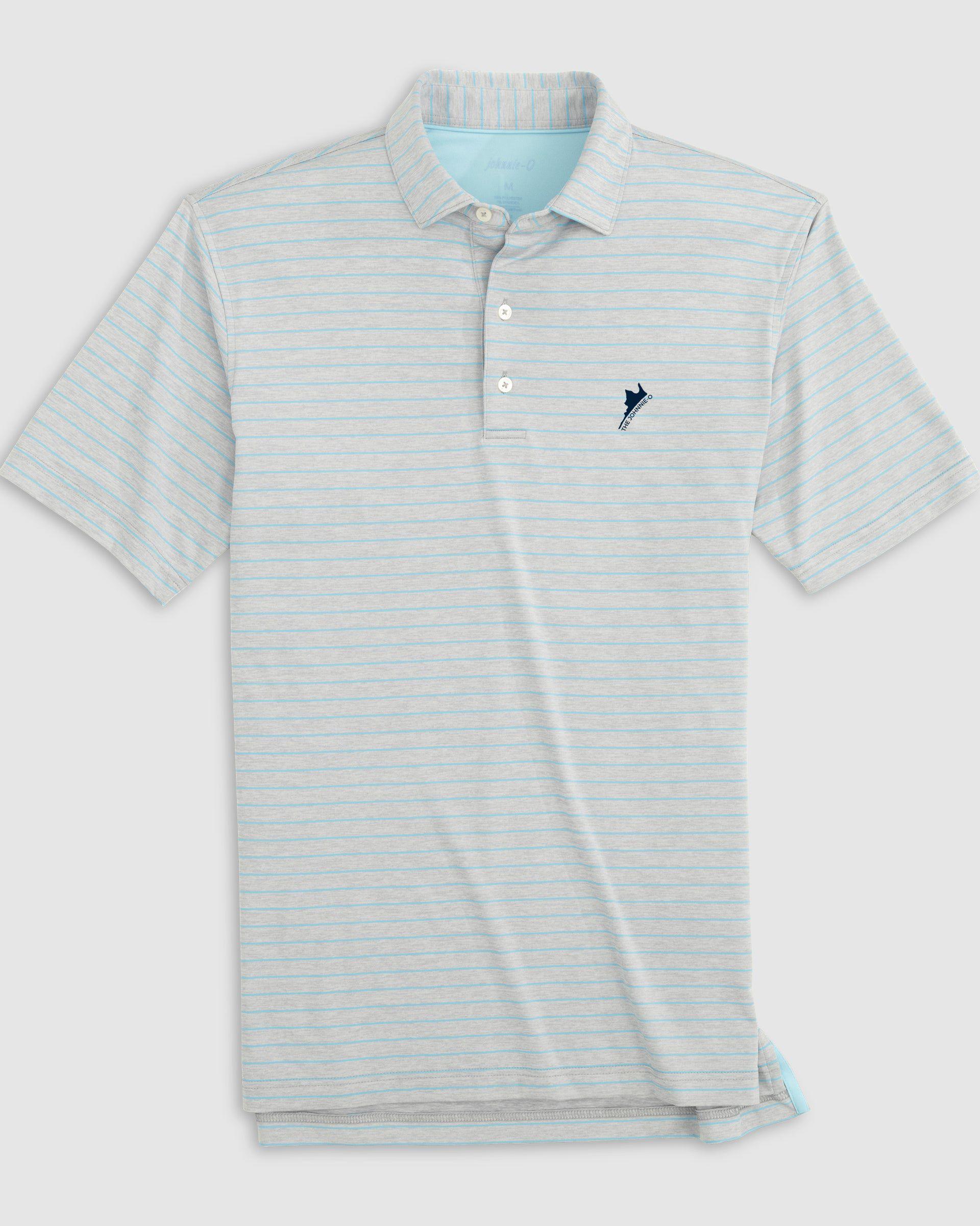 johnnie-O The johnnie-O at Sea Island Newton Striped Jersey Performance Polo Product Image