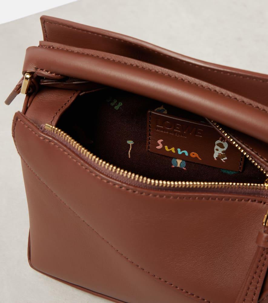 LOEWE X Suna Fujita Puzzle Edge Hamster Mini Crossbody Bag In Brown Product Image