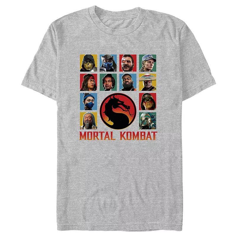 Mens Mortal Kombat Mortal Kombat Fighters Graphic Tee Athletic Grey Product Image