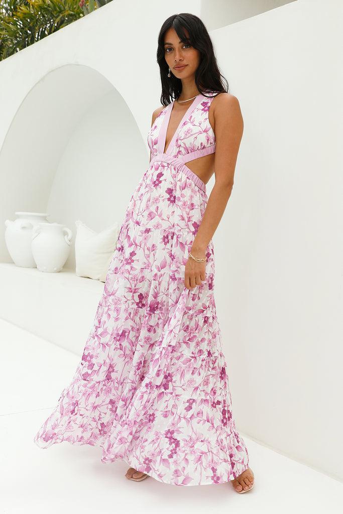 Fashion Forward Maxi Dress Purple Product Image