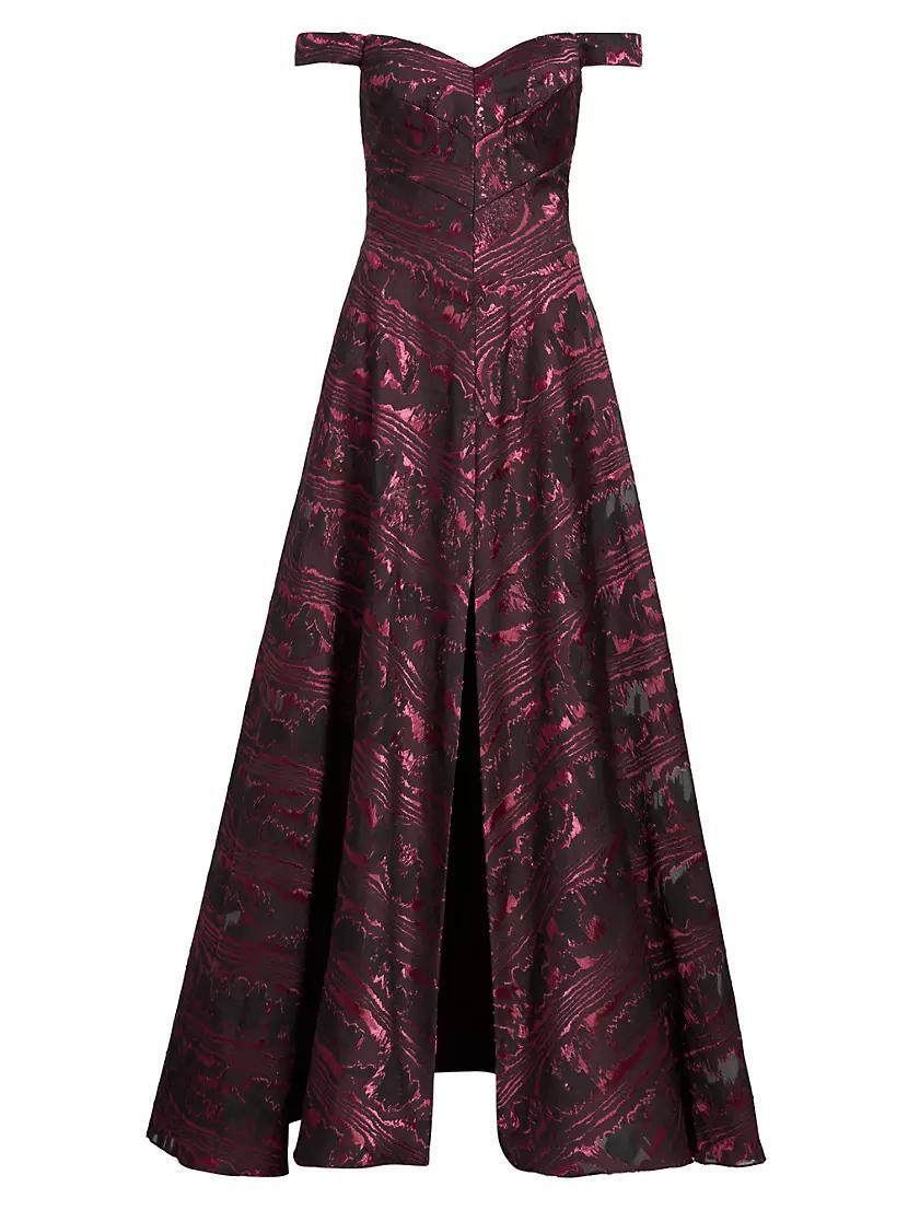 ​Brocade Off-The-Shoulder Gown Product Image