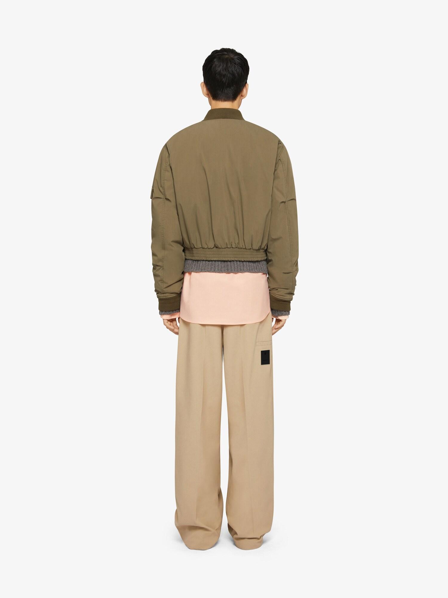 Cropped bomber jacket in cotton Product Image