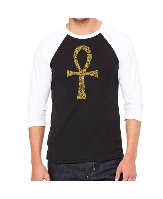 La Pop Art Ankh Mens Raglan Word Art T-shirt Product Image