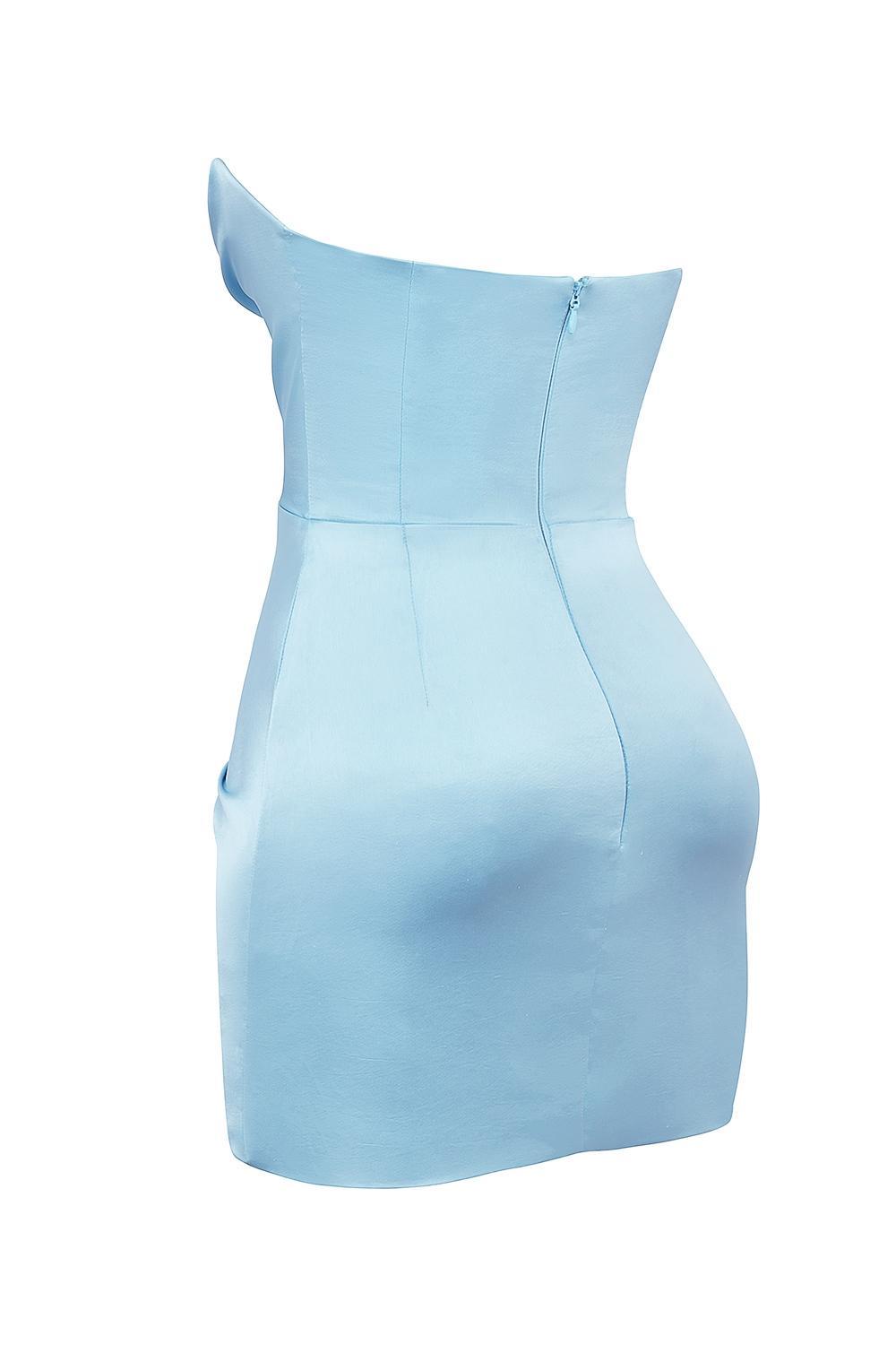 Odelle Ocean Blue Strapless Mini Dress Product Image