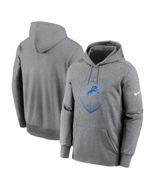 Mens Nike Heather Gray Indianapolis Colts Icon Performance Pullover Hoodie Product Image