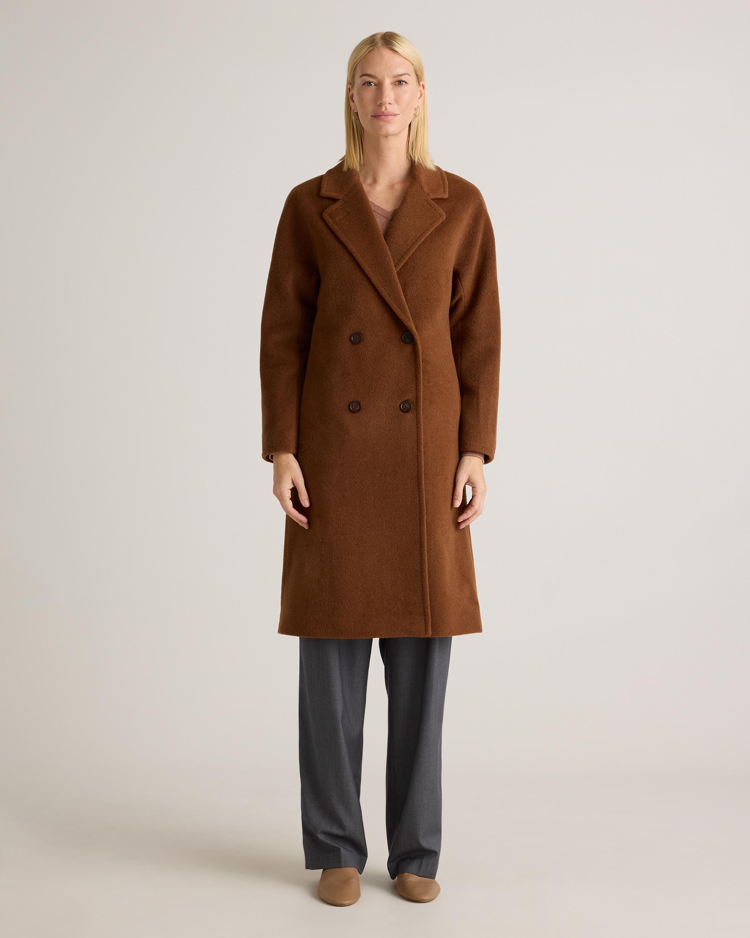 Camel-Hair Double Breasted Slouch Coat Product Image