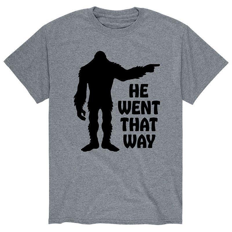 Mens Sasquatch he Went That Way Tee Product Image