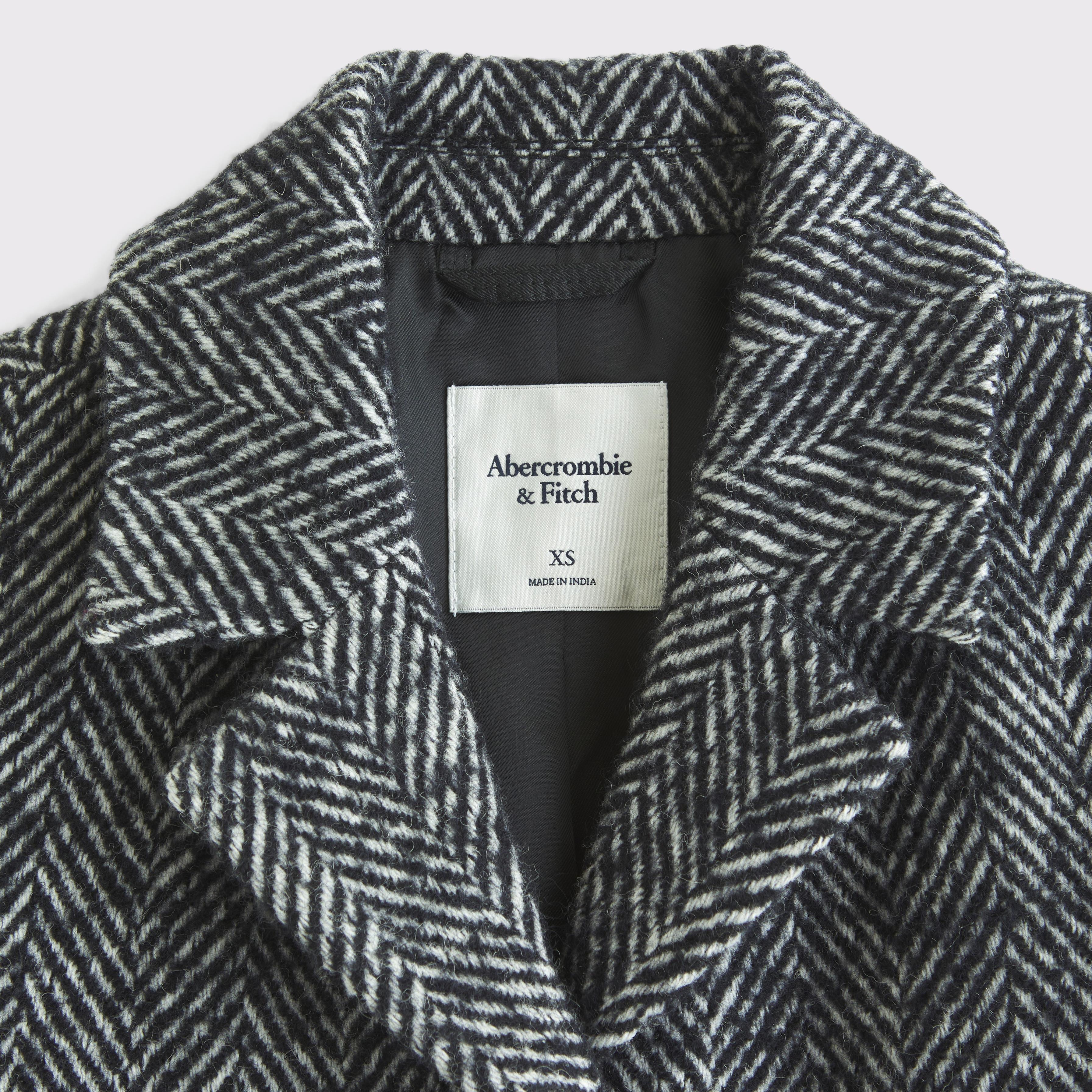 Cropped Wool-Blend Blazer Coat Product Image