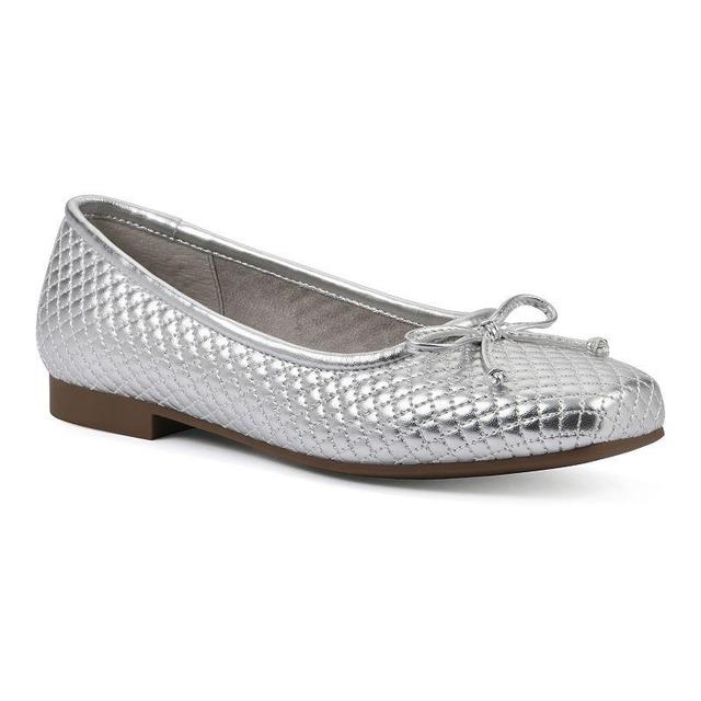 Cliffs by White Mountain Bessy Womens Ballet Flats Silver Grey Smo Product Image