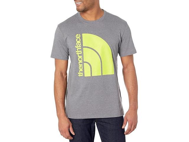 The North Face Short Sleeve Jumbo Half Dome Tee (TNF Medium Grey Heather/LED Yellow) Men's T Shirt Product Image