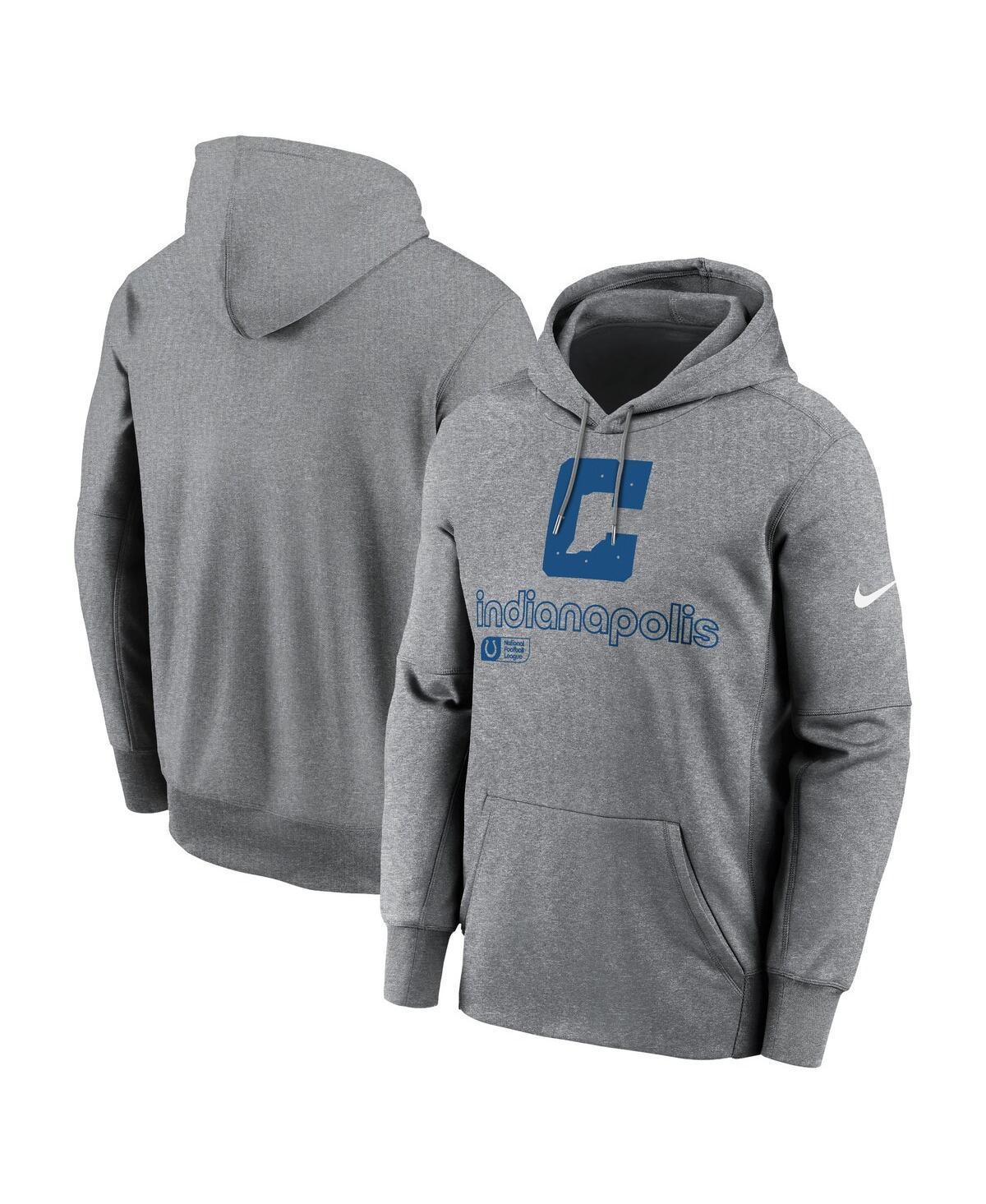 Nike Mens Heather Gray Indianapolis Colts Performance Pullover Hoodie Product Image