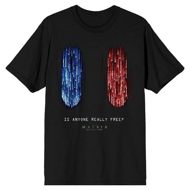 Mens The Matrix 4 Red and Blue Tee Product Image