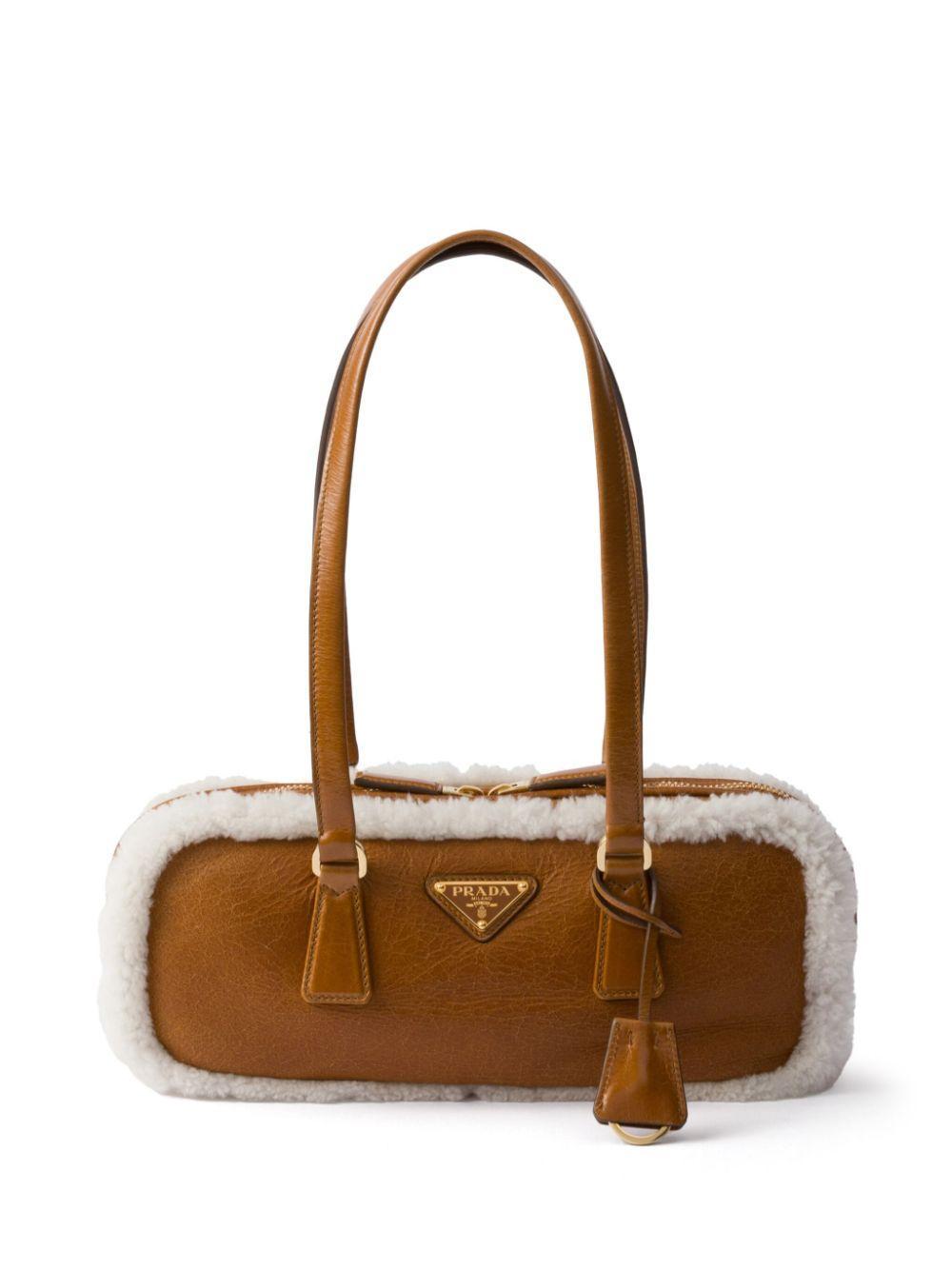 medium shearling leather tote bag Product Image