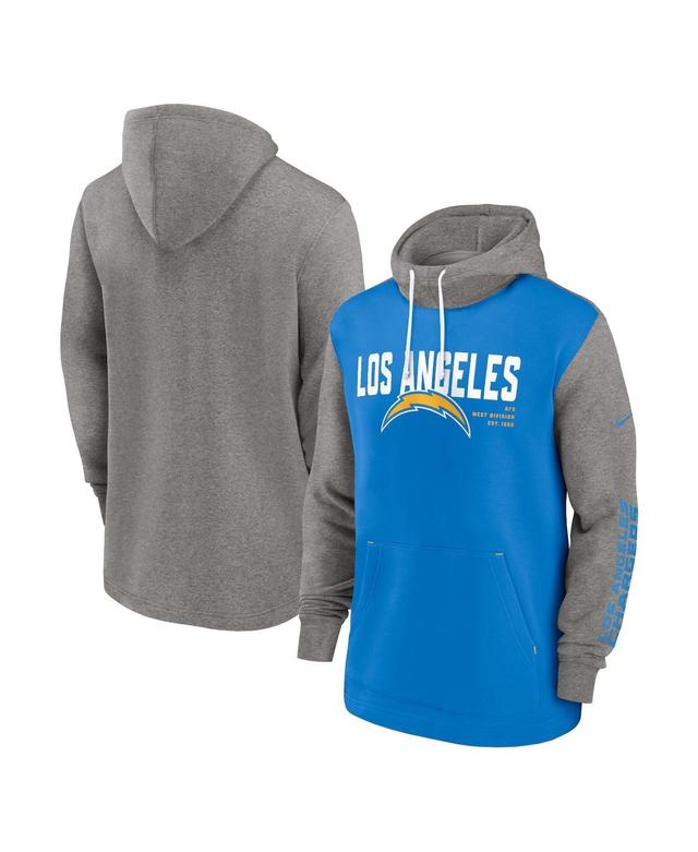 Mens Nike Powder Blue Los Angeles Chargers Fashion Color Block Pullover Hoodie Product Image