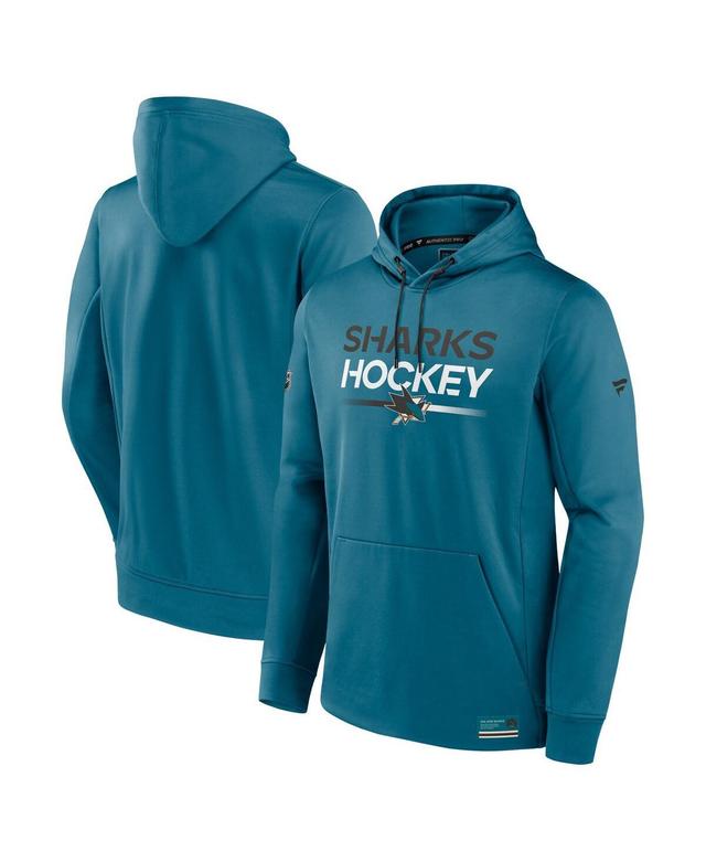 Mens Fanatics Branded  Teal San Jose Sharks Authentic Pro Pullover Hoodie Product Image