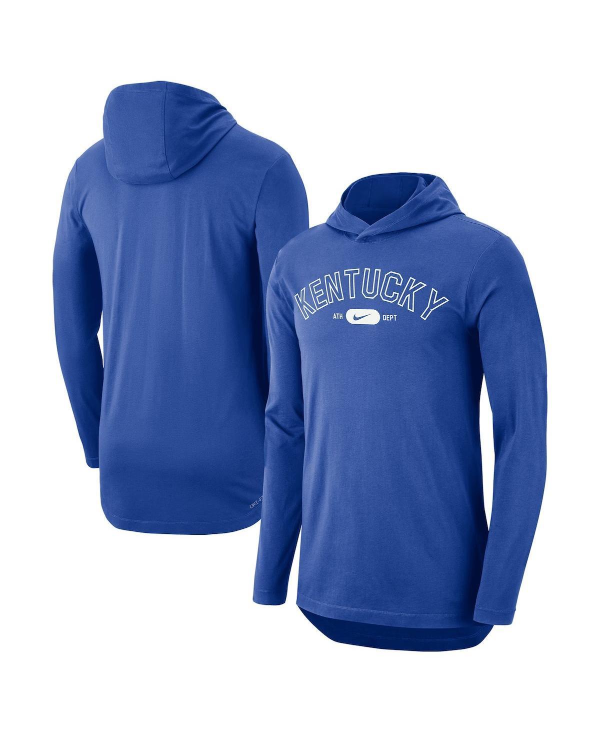 Mens Nike Royal Duke Blue Devils Campus Performance Long Sleeve Hoodie T-Shirt Product Image