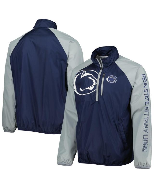 Mens G-III Sports by Carl Banks Penn State Nittany Lions Point Guard Raglan Half-Zip Jacket Blue Product Image