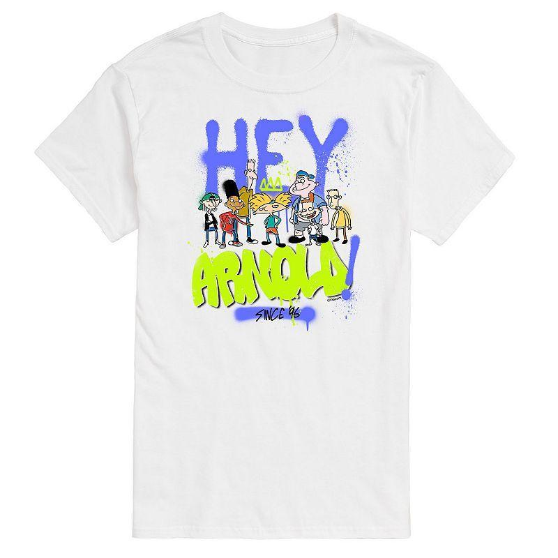 Big & Tall Hey Arnold! Spraypaint Group Portrait Graphic Tee, Mens Product Image