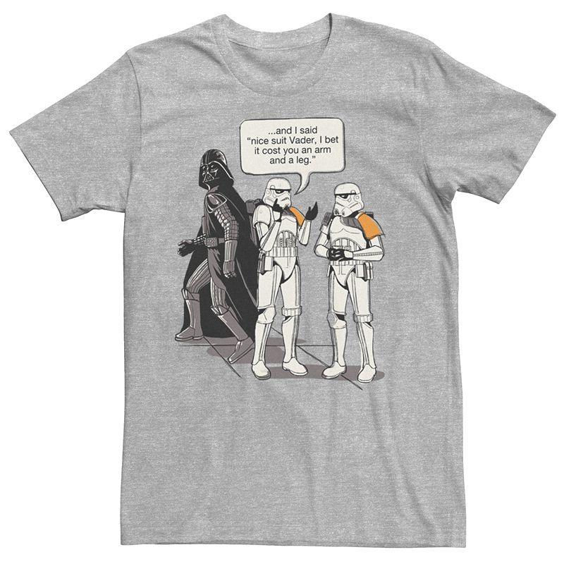 Mens Star Wars Trooper Joke Tee Athletic Grey Product Image