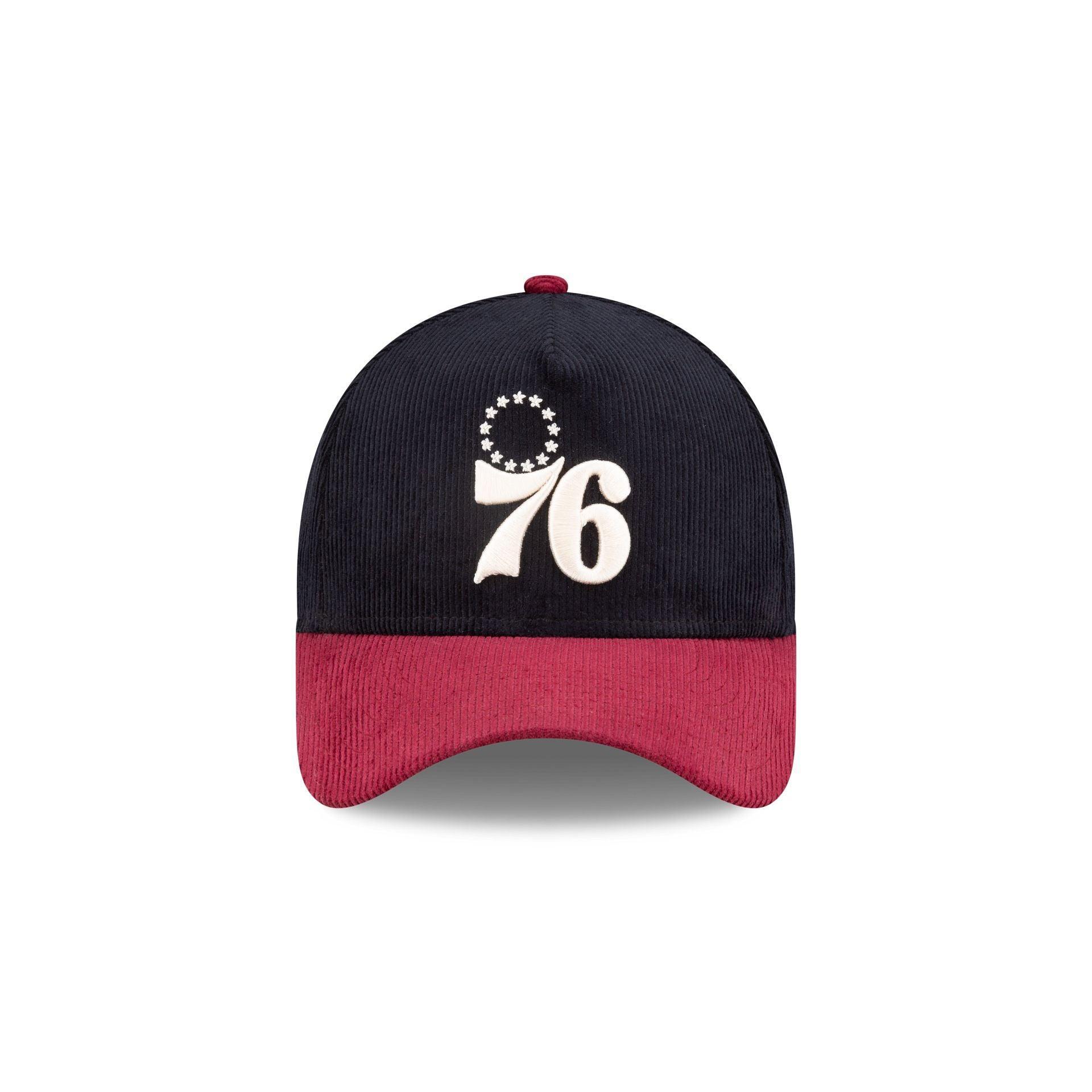 Philadelphia 76ers Navy Corduroy 9FORTY A-Frame Snapback Hat Male Product Image