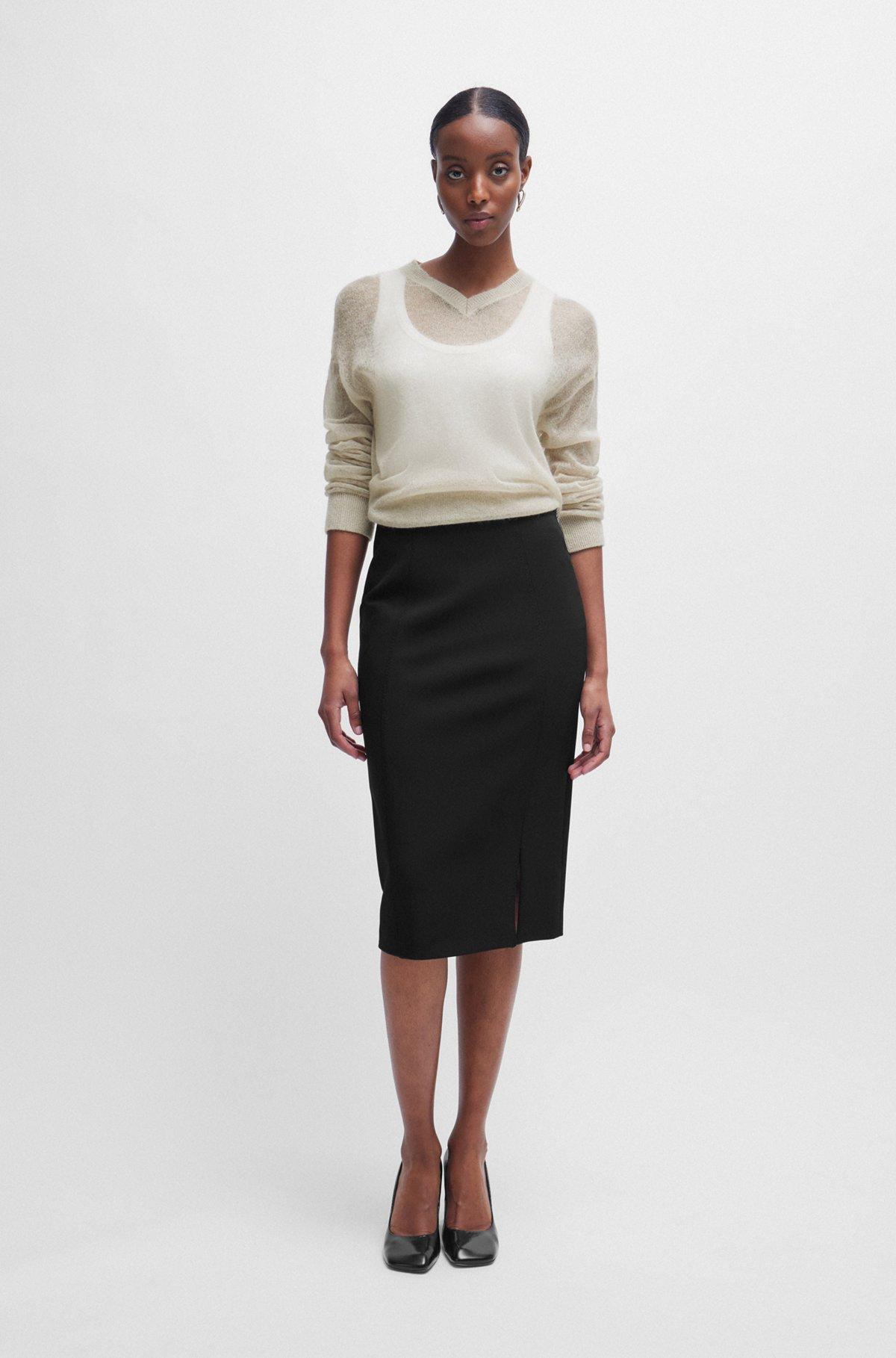 V-neck sweater in a sheer knit Product Image