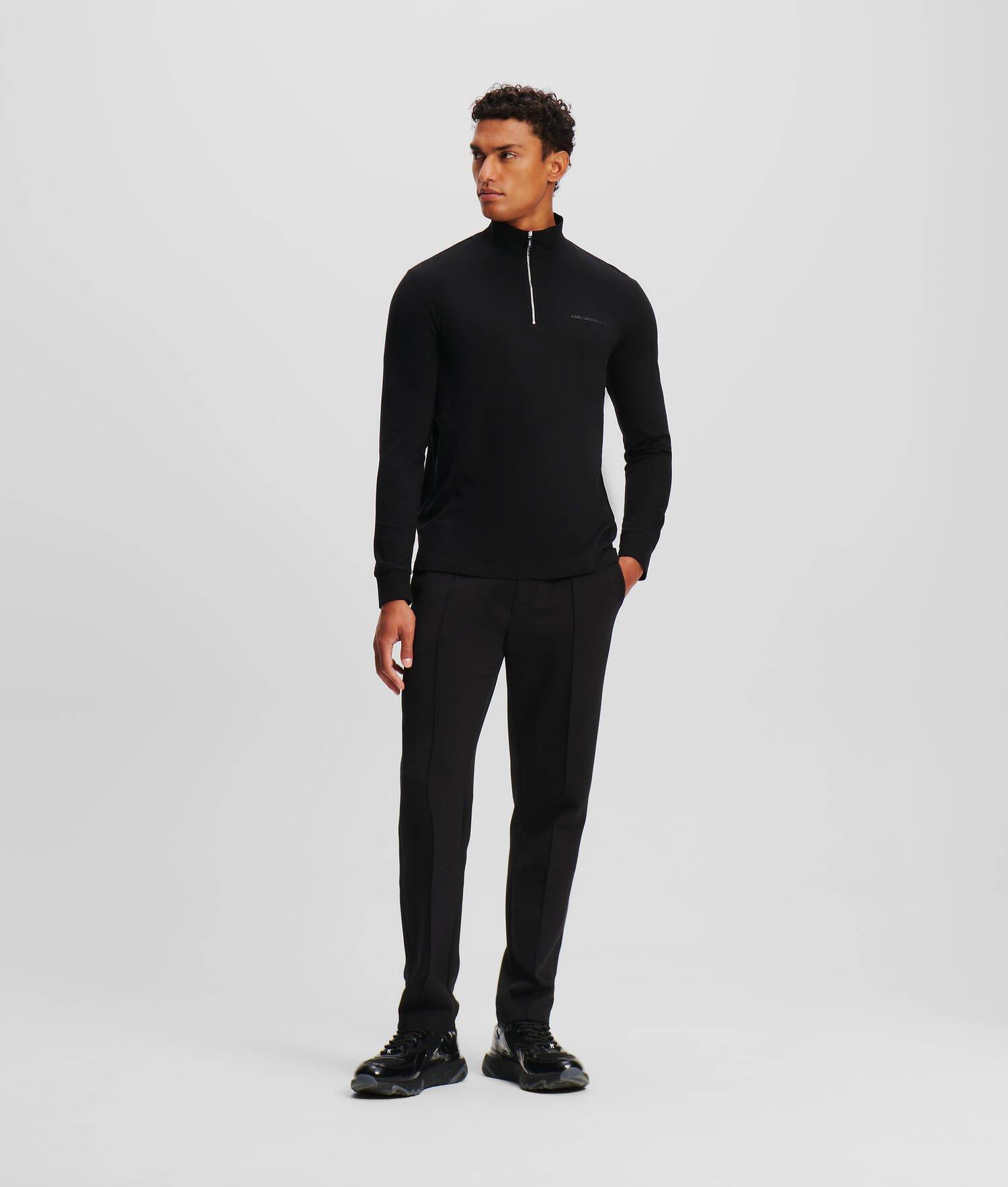 LONG-SLEEVED ZIP POLO SHIRT Product Image