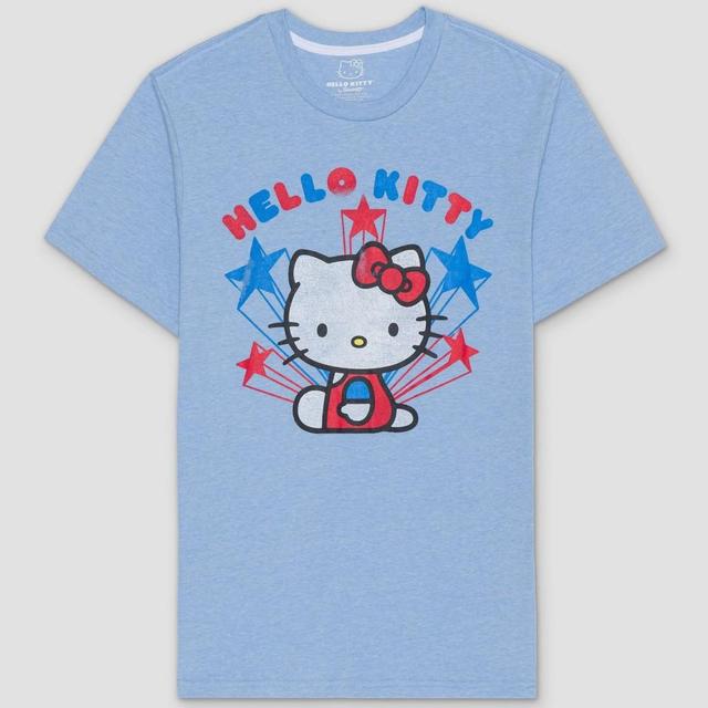 Mens Hello Kitty USA Short Sleeve Graphic T-Shirt - Blue Product Image