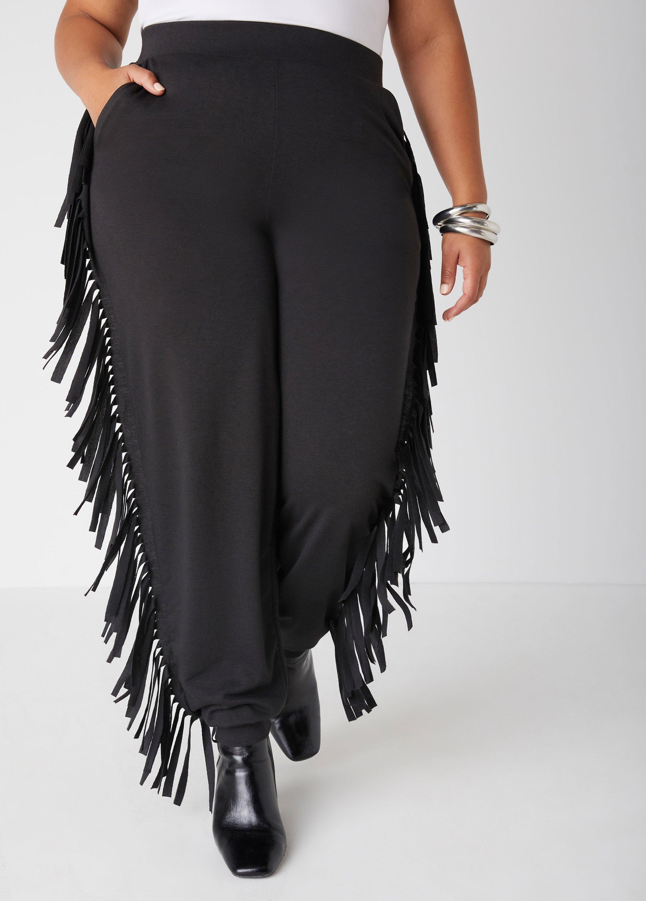 Fringed French Terry Joggers Product Image