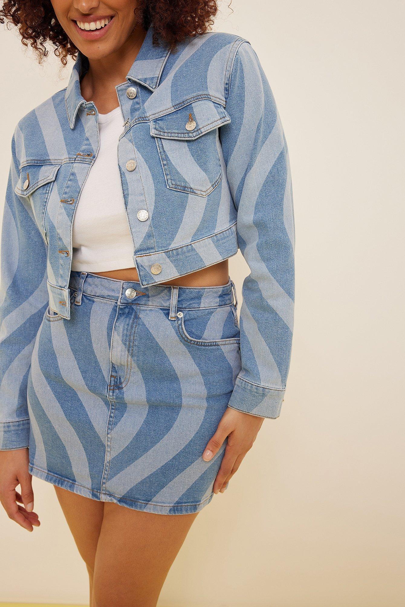 Organic Swirl Denim Skirt product image