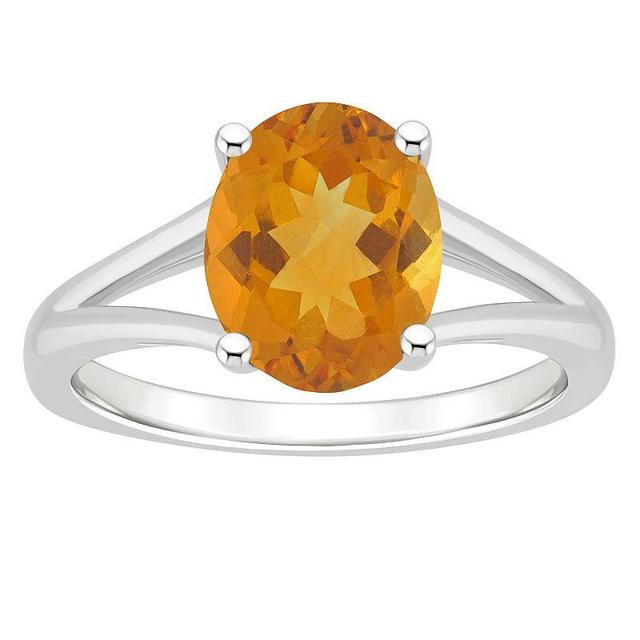 Macys Womens Citrine (2-1/2 ct.t.w.) Ring in Sterling Silver Product Image