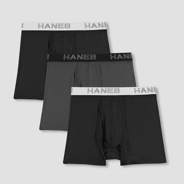 Hanes Premium Black Label Mens Trunks 3pk - Black Product Image