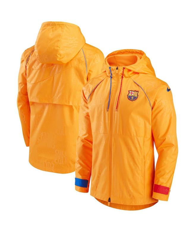 Mens Nike Orange Barcelona All-Weather Full-Zip Jacket Product Image