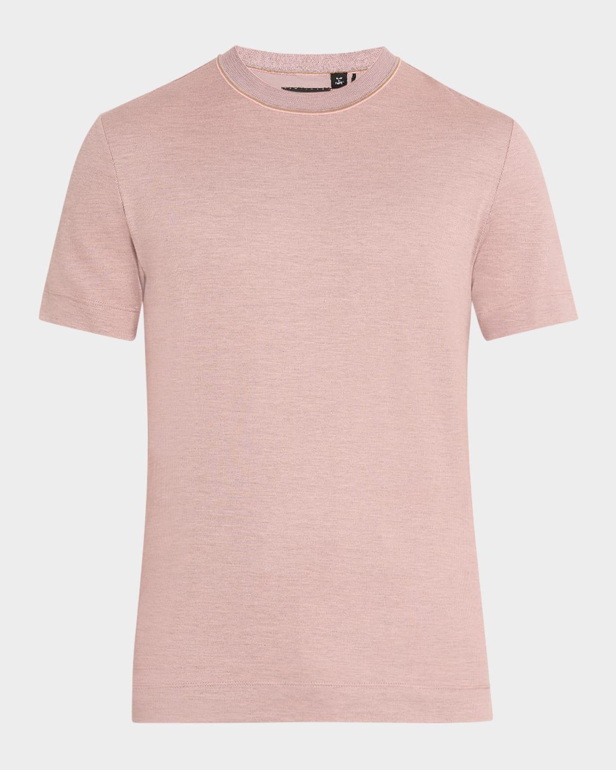 Mens Tesar Cotton and Silk T-Shirt Product Image