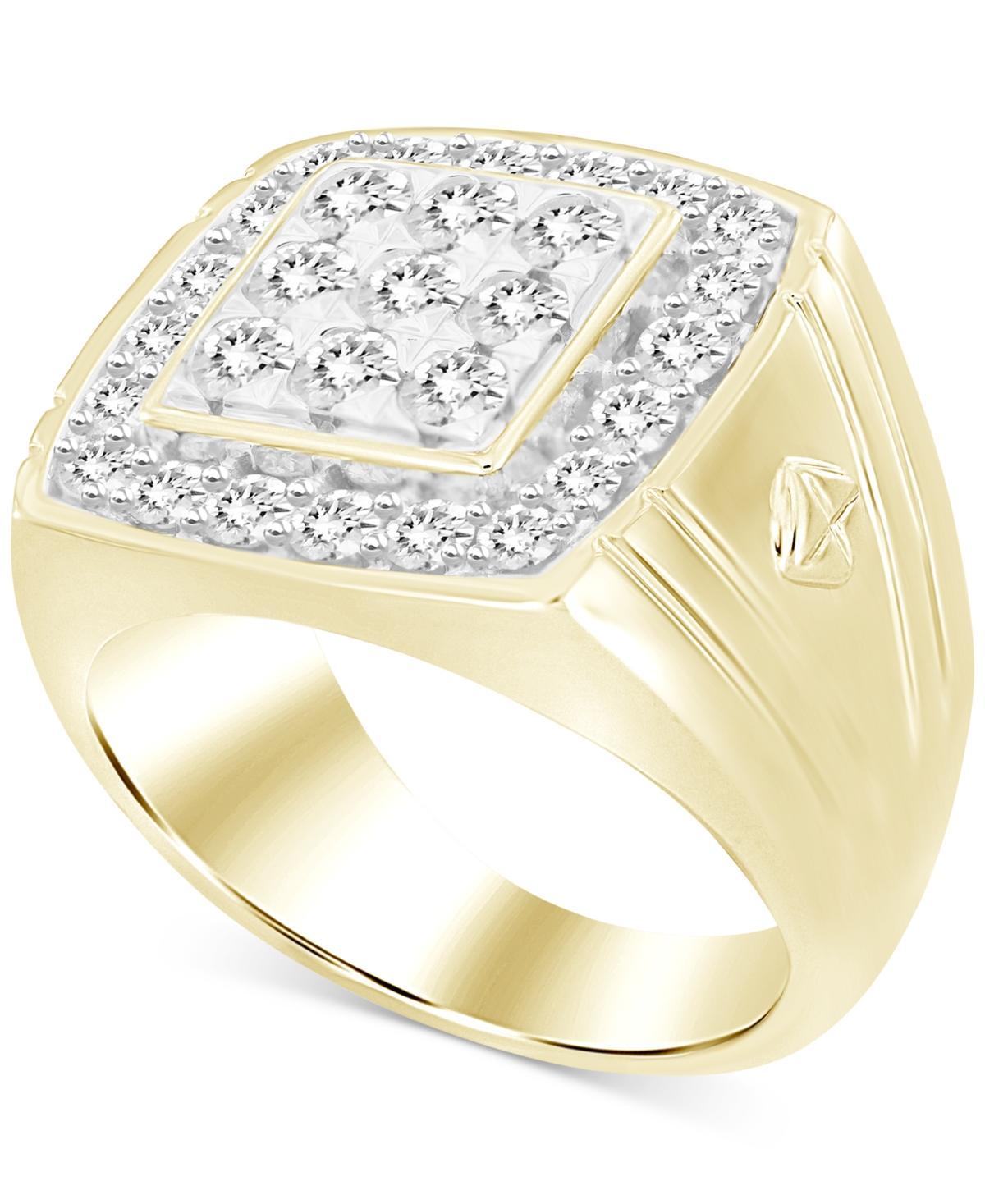 Mens Diamond Framed Cluster Ring (2 ct. t.w.) in 10k Gold Product Image