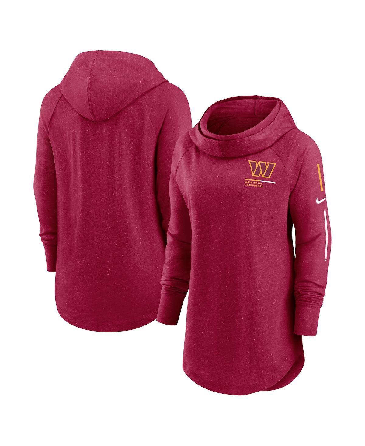 Womens Nike Heather Charcoal Arizona Cardinals Raglan Funnel Neck Pullover Hoodie Product Image