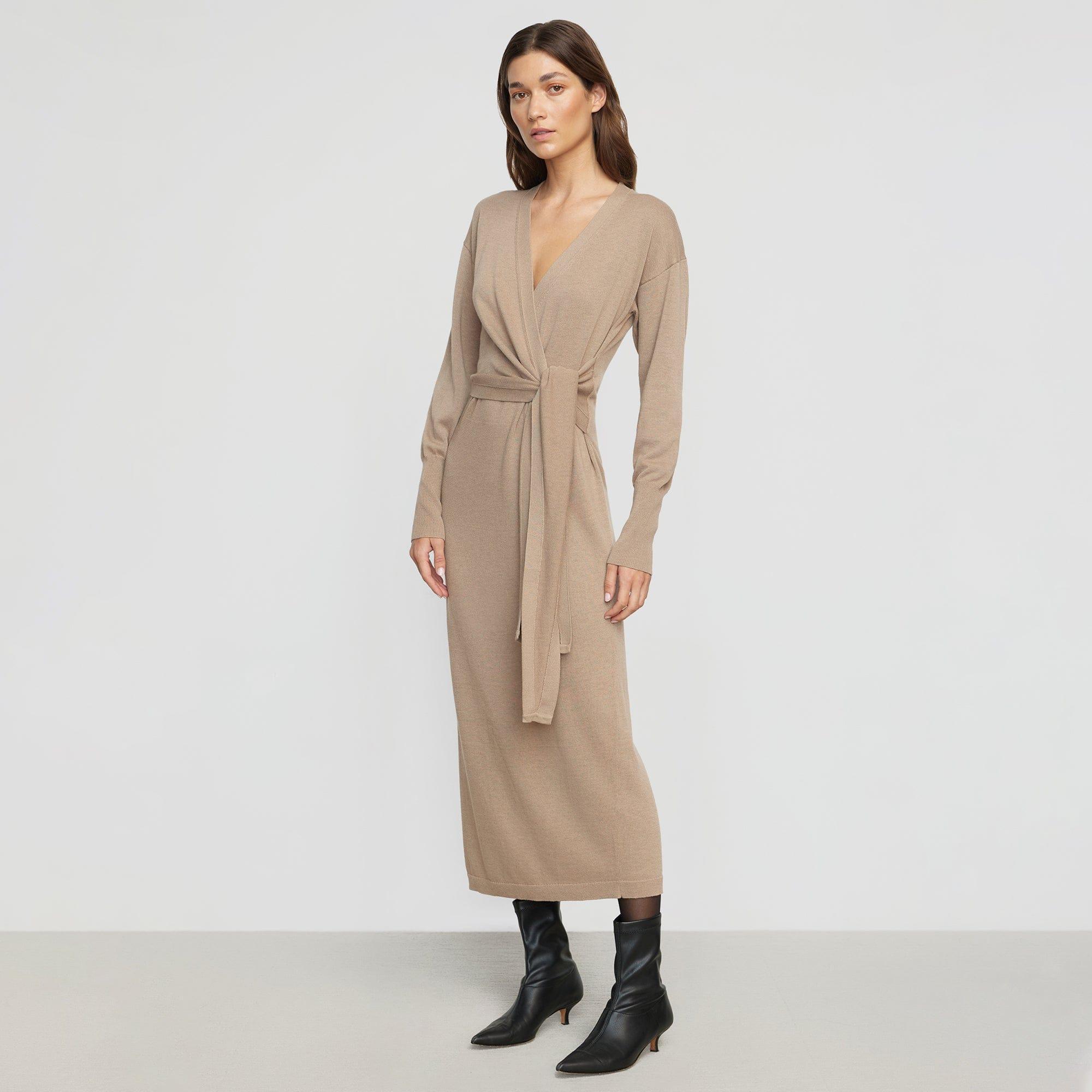 Linden Front-Wrap Sweater Dress product image