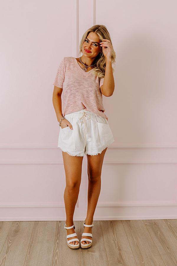 The Ashby High Waist Shorts in White product image