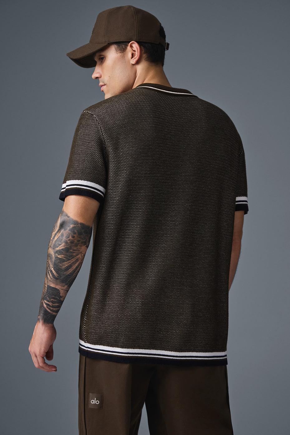 Sports Club Sweater Knit Polo - Espresso Male Product Image