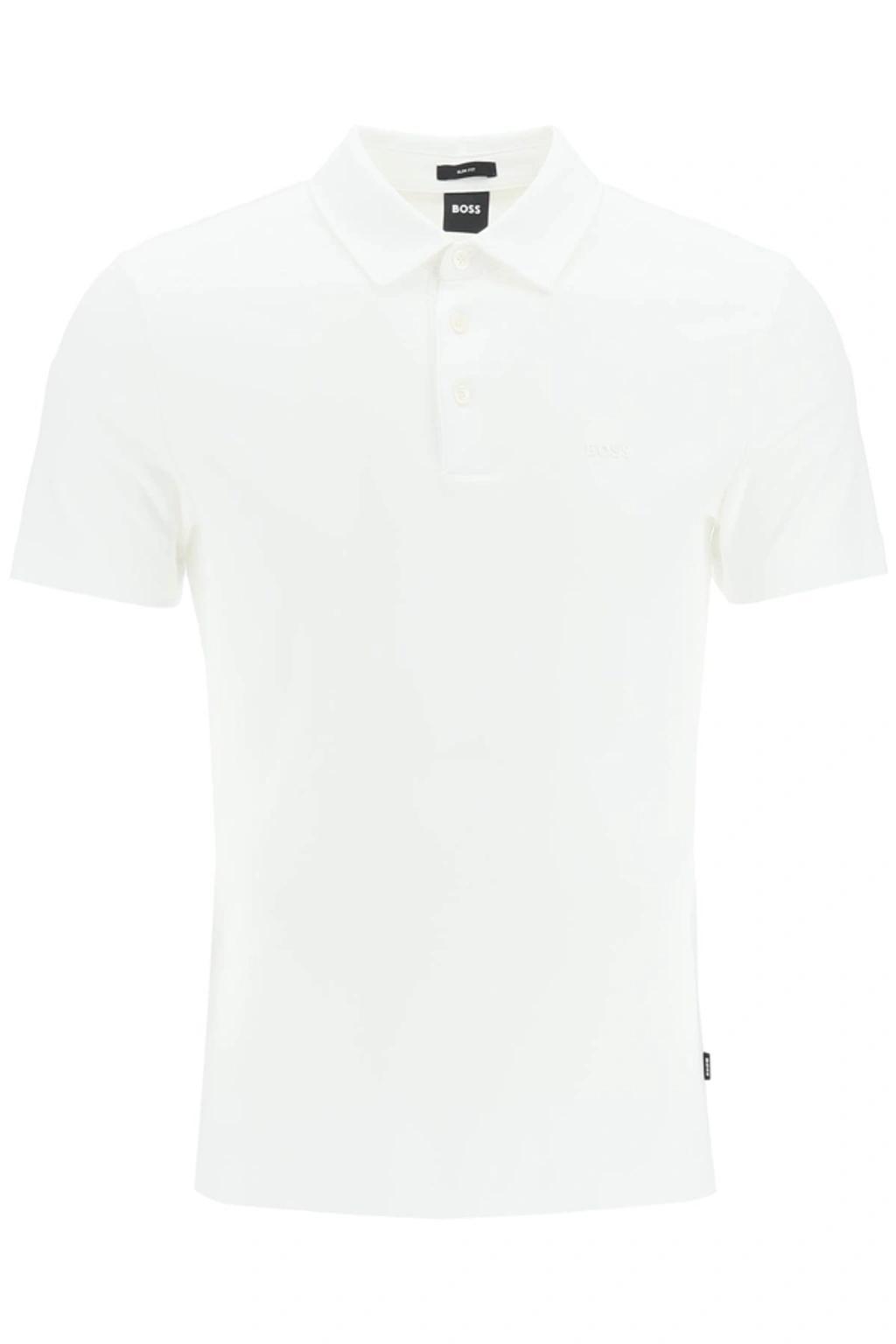 Slim Fit Jersey Polo Shirt In White Product Image