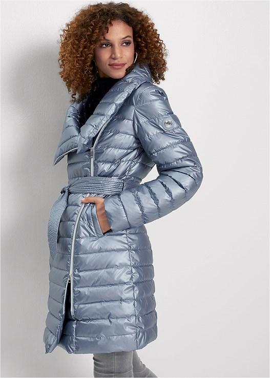 Metallic Puffer Coat Product Image