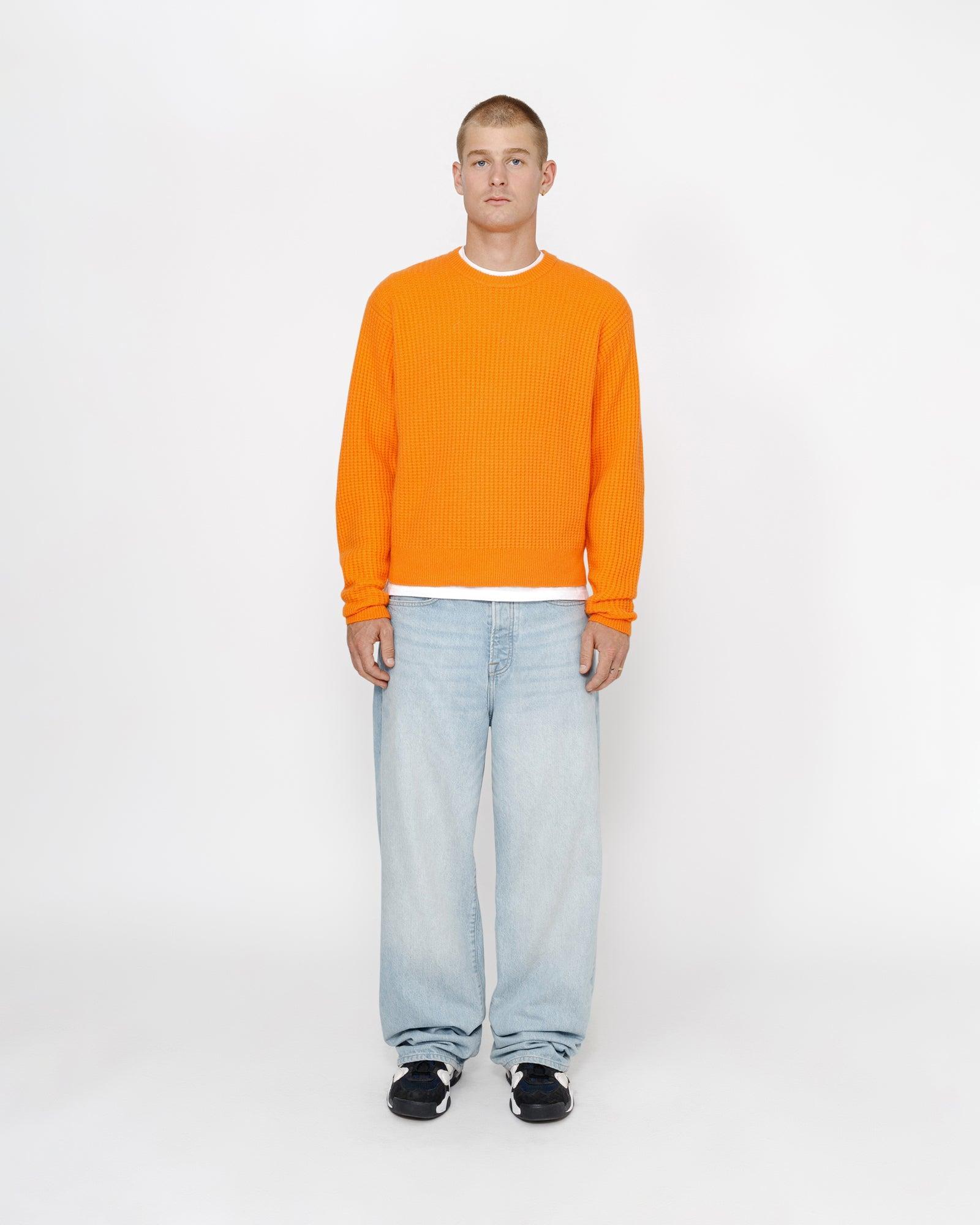 WAFFLE KNIT CASHMERE CREW Male Product Image