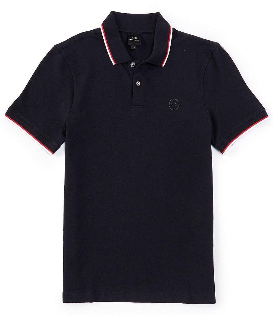 Armani Exchange Tipped Collar Short Sleeve Polo Shirt Product Image