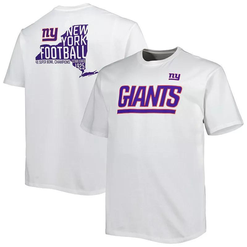 Mens Fanatics Branded New York Giants Big & Tall Hometown Collection Hot Shot T-Shirt Product Image