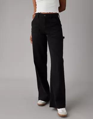 AE Dreamy Drape Woven Super High-Waisted Baggy Wide-Leg Pant product image