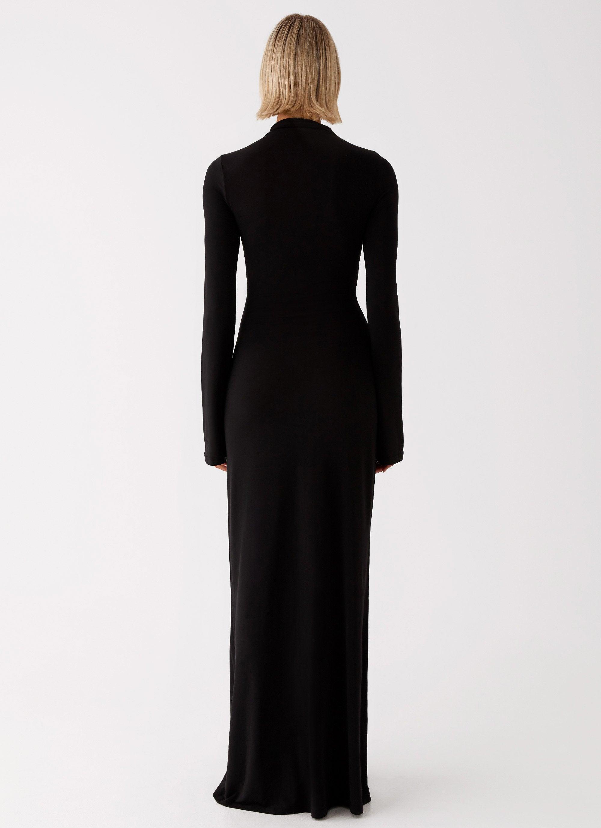 Brioni Long Sleeve Maxi Dress - Black Product Image